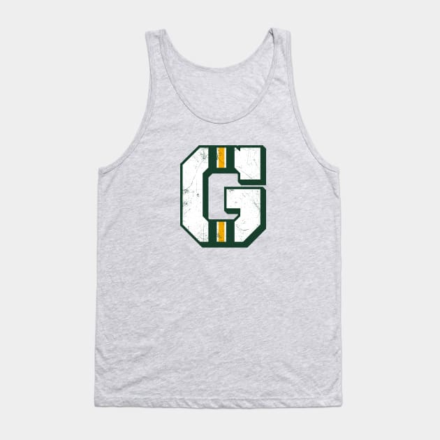 Green Bay G, vintage - yellow Tank Top by KFig21